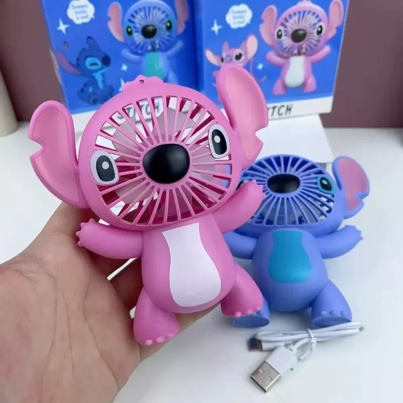 Novo Ventilador USB Kawaii de Anime Lio&Stitch para Crianças e Estudantes, Ventilador Portátil de Verão para Meninos e Meninas, Presentes e Brinquedos para Crianças