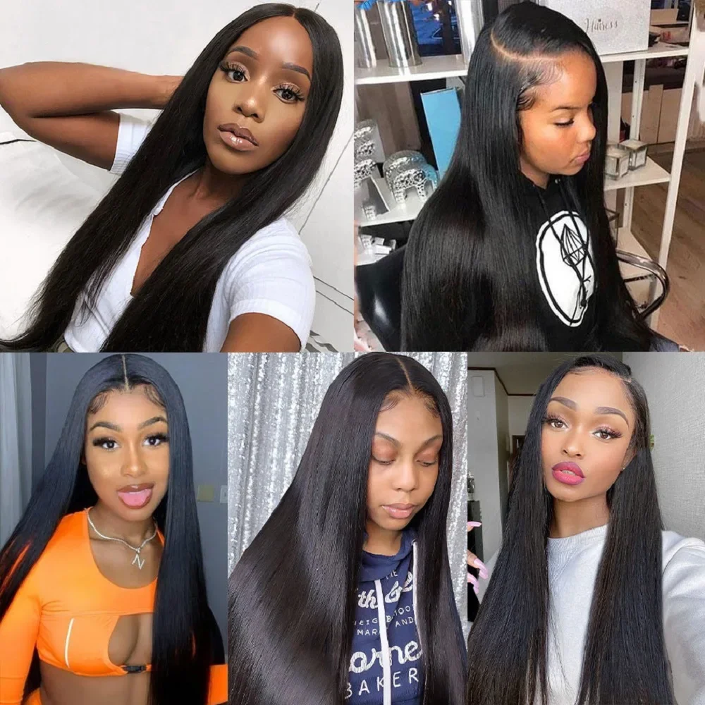 13x4 Transparent Lace Front Human Hair Wigs 30 34Inch Brazilian Straight HD Lace Wig 13x6 Human Hair For Black Women Pre Plucked