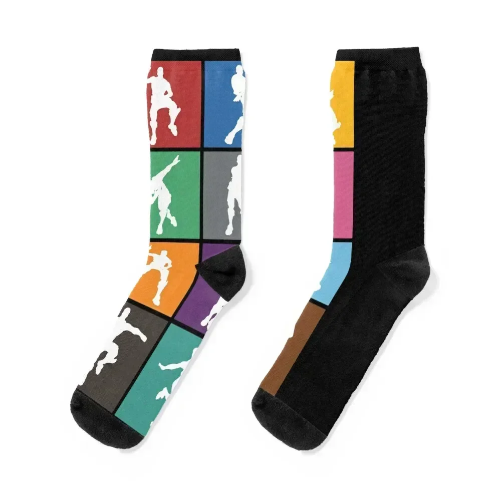 Battle Royale Victory Dance Rainbow lattice Funny Classic Socks Lots football colored Socks Women's Men's