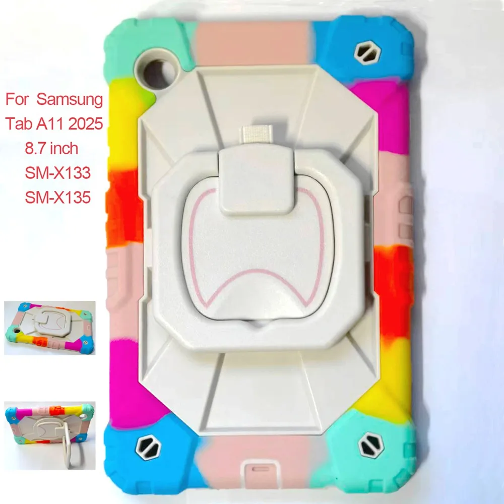 

Kids Tablet Cover for Samsung Tab A11 8.7 Inch SM-X133 X135 Silicone +PC Case for Galaxy Tab A11 SM-X135 X133N 2025 8.7" Case
