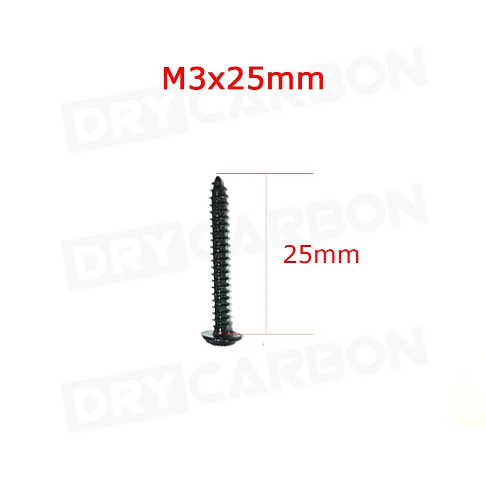 Black/Silver Carbon Steel Phillips Head Self-tapping Screw M3 M4.2 For Universal Car Bumper lip Chin Spoiler Installation 10Pcs