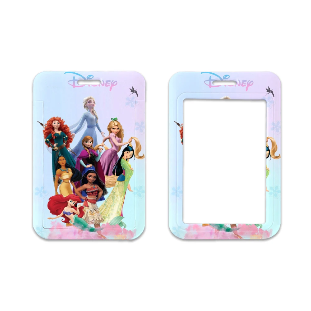 Disney-soporte para tarjeta de identificación Toy Story, correa para el cuello de princesa, llavero de dibujos animados de Blancanieves, regalo Lariat