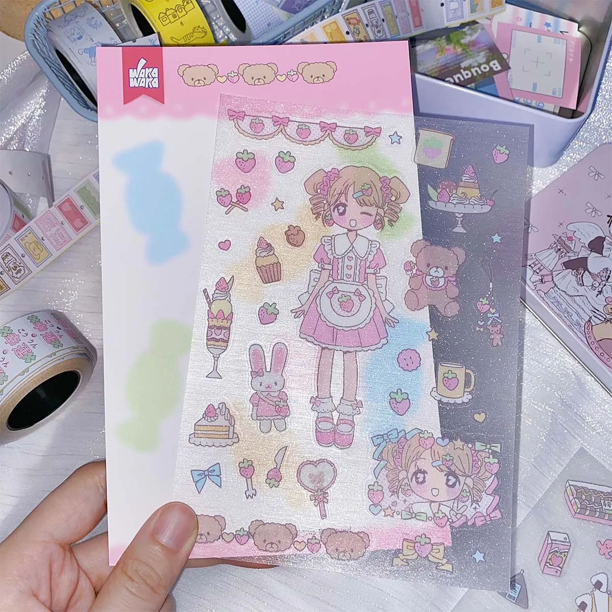 Kawaii Comic Graffiti Style Stickers for Scrapbooking Stationery Journal Planner PET Decorative Stickers DIY Phone