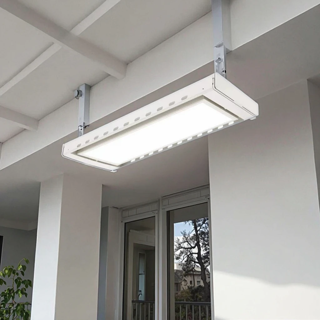 Teleskopowy wieszak na ubrania na balkon, domowy wieszak do suszenia ubrań z pilotem