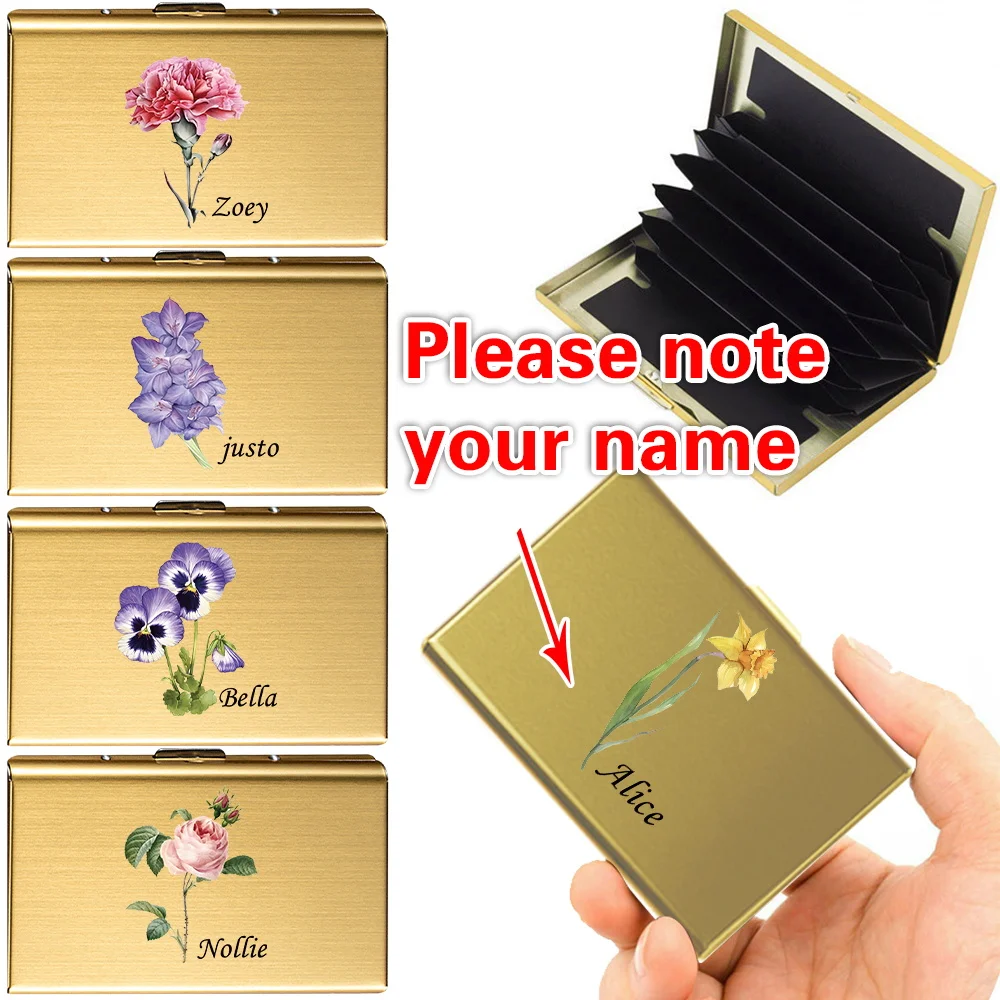 

Новый модный прямоугольный металлический ящик для хранения с принтом, держатель для кредитных карт