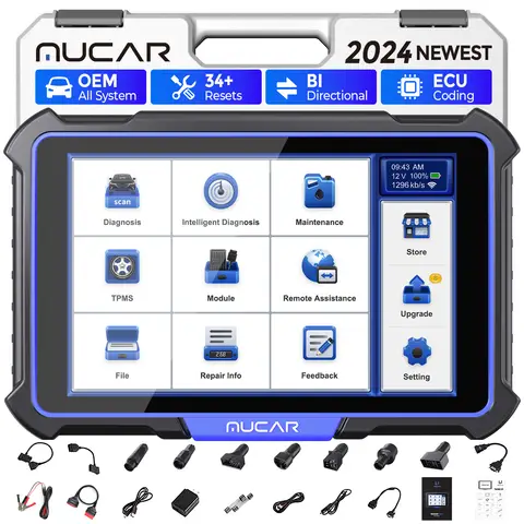 MUCAR VO8 Lifetime Free Auto Scanner ECU Coding Bidirectional Control Key Programming OBD2 Code Reader Car Diagnostics Tool