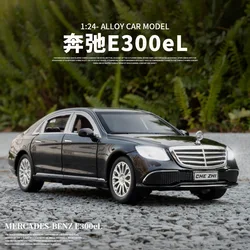 1:24 Mercedes-Benz E300eL Car Model Sound and Light Collective Voiture Miniature Diecasts Toys Vehicles Kids Boys Car Gift A627