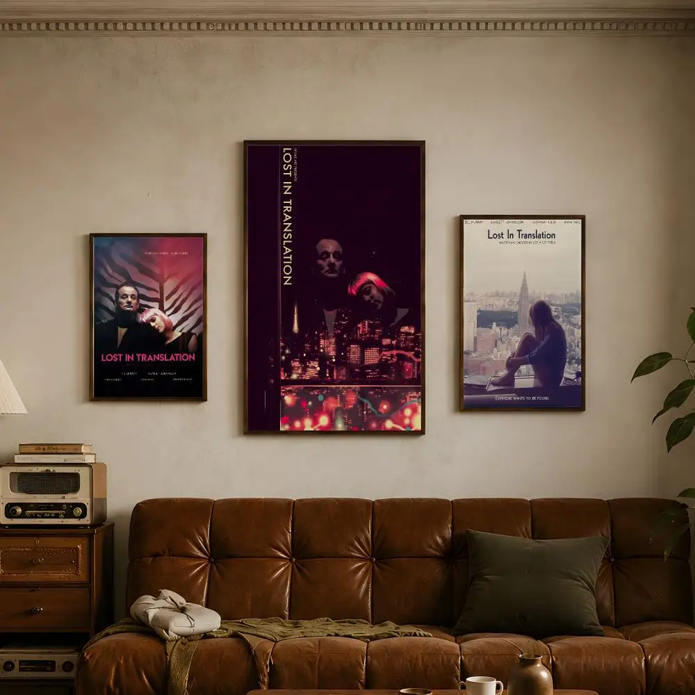 Movie L-Lost in Translation-n Poster Vintage Self Adhesive PP Wall Art Poster Waterproof Home Bar Bedroom Decor Gift