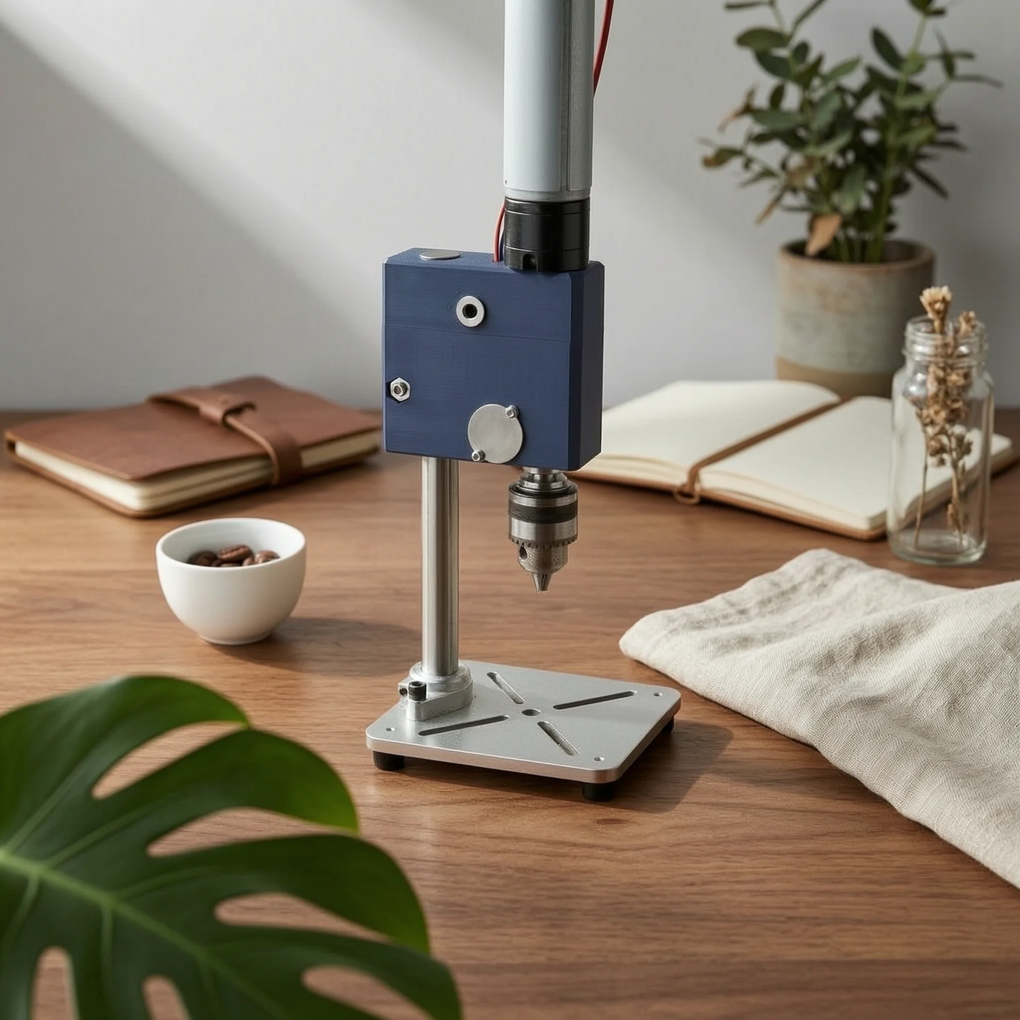 Mini Drill Press Compact Workshop Machine Power Tool Heavy Duty for Small Factory