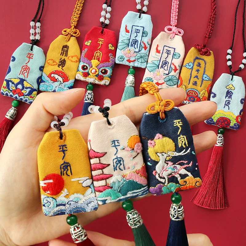 Omamori Cross Stitch Hazelin Diy Embroidery Needlework Cross-stitch Accessories Needlework Protective Talisman Jewelry Pendant