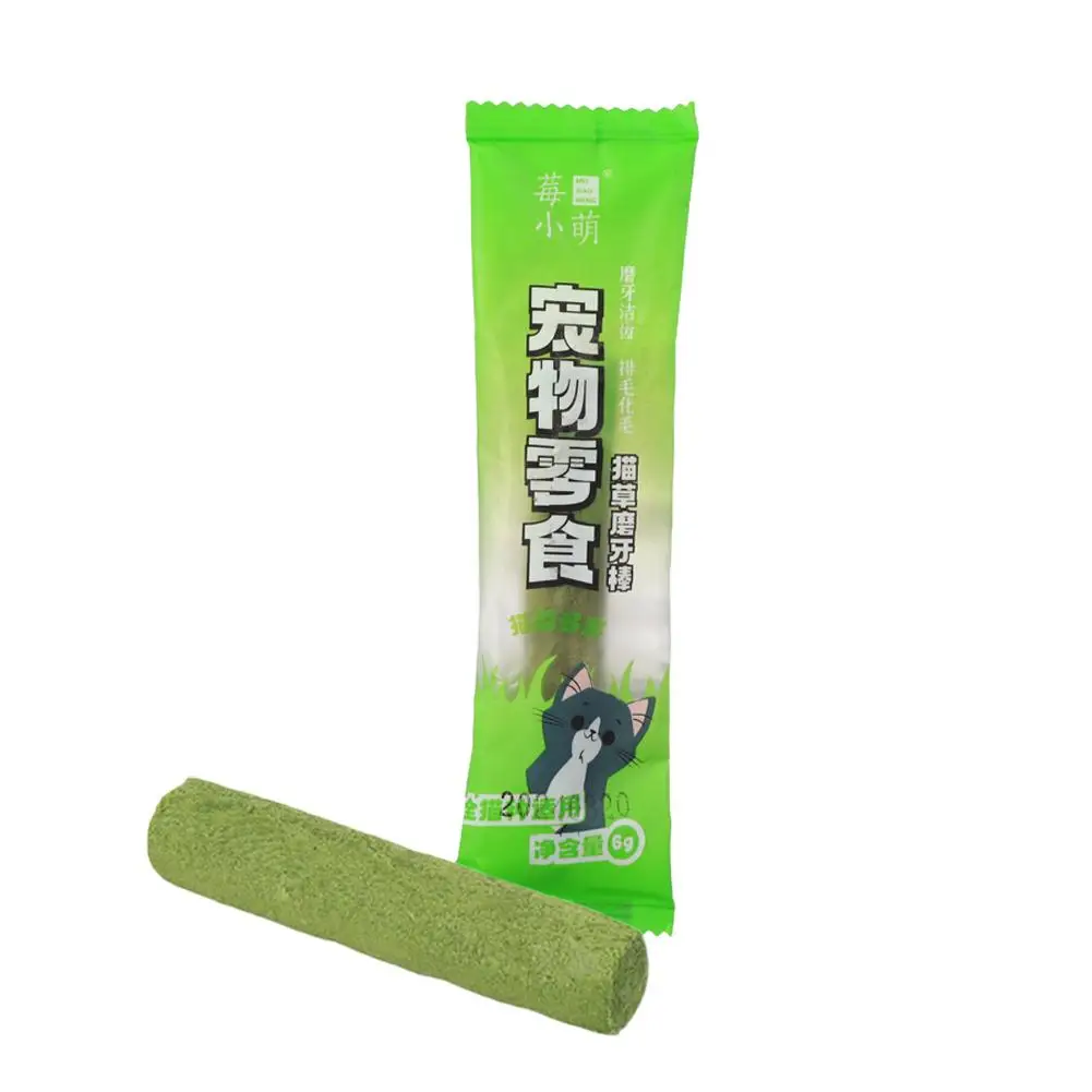 1/6szt Cat Grass Teeth Grinding Stick Pet Snacks Hairball Baby To Cat Hair Eat Row Cat Ready Sticks Zęby Usuwanie K2W3