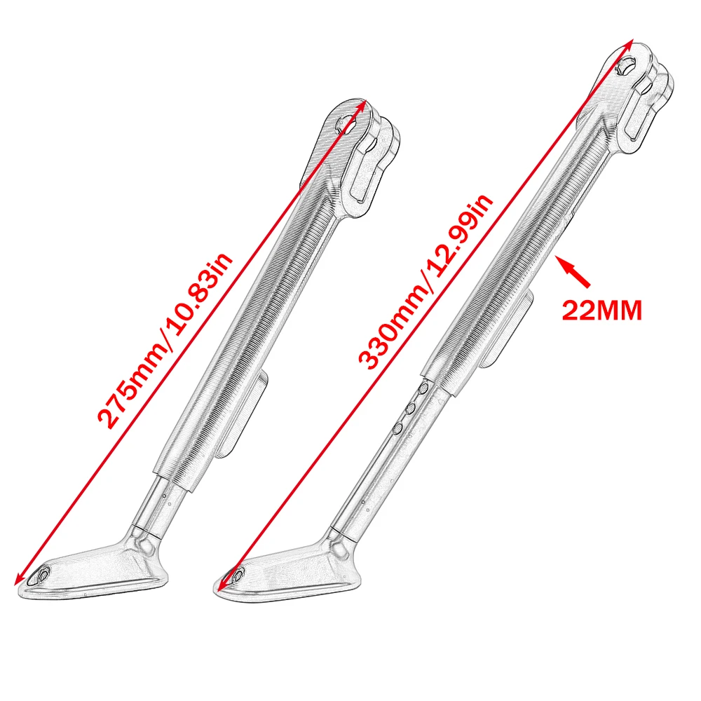 Motorcycle Kickstand Adjustable Side Support Kick Bracket Foot Stand For Yamaha MT-07 MT07 2025 2026
