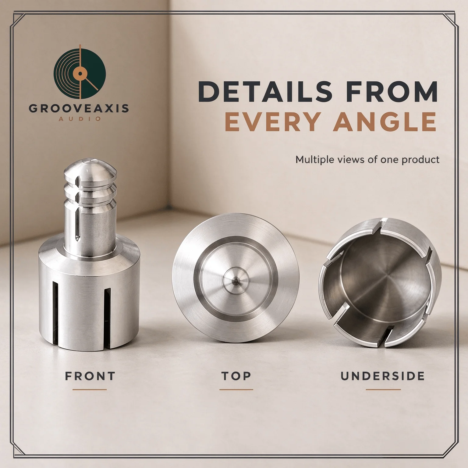 14x25mm Center Spindle Bushing GROOVEAXIS Turntable Sleeve for DUAL 1019 Vintage Vinyl Record Player Upgrade Part