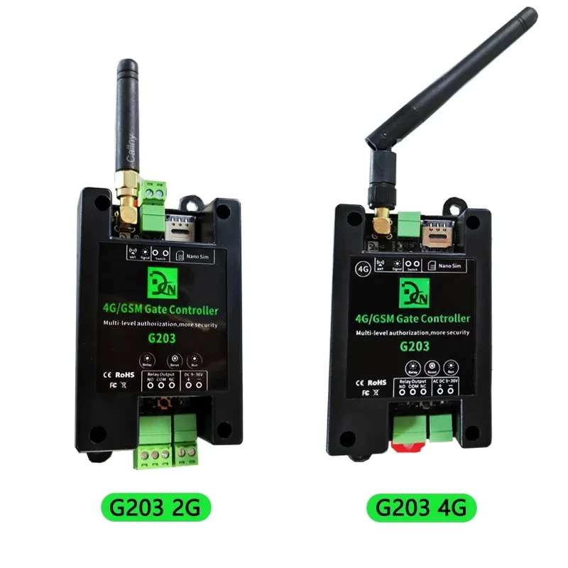GSM 2G/4G Fernbedienung G203 mit App-Einzelrelaisschalter für Schiebe-Schaukel-Garagentoröffner (ersetzt RTU5024)