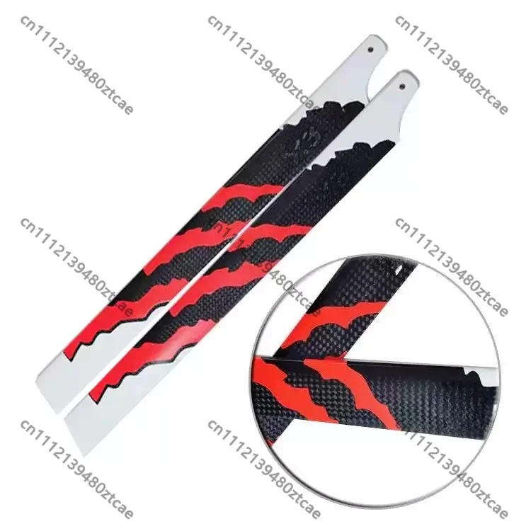 RC Helicopter Carbon Main Propeller Blades 360 370mm Fit 360 450 Class Scale Helicopter Replacement Components