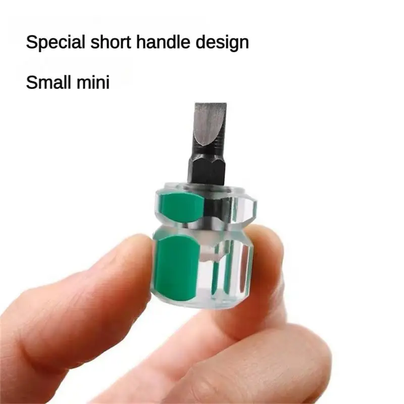 1Pcs Mini Small Portable Radish Head Screw Driver Transparent Handle Repair Hand Tools Precision Car Repair Screwdriver Kit Set