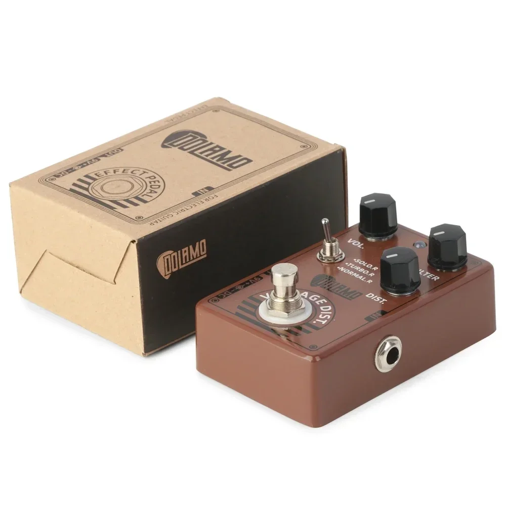 Dolamo D-11 Vintage Distortion Electric Guitarra Effector Pedal Alloy Casing True Bypass Distortion Controls Guitar Accessories