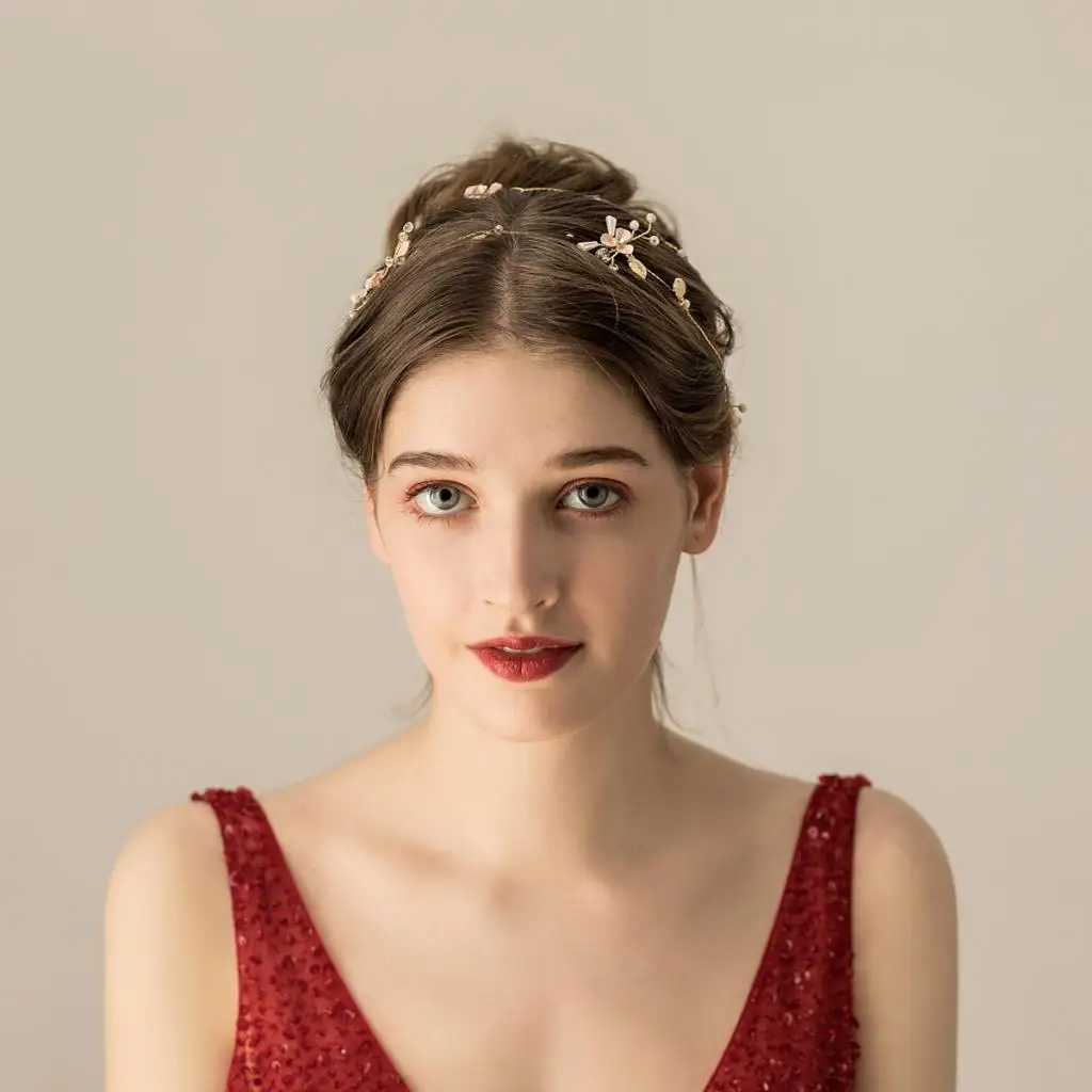 

Flower Chain Bridal Hairband Headband Girls Wedding Headwear
