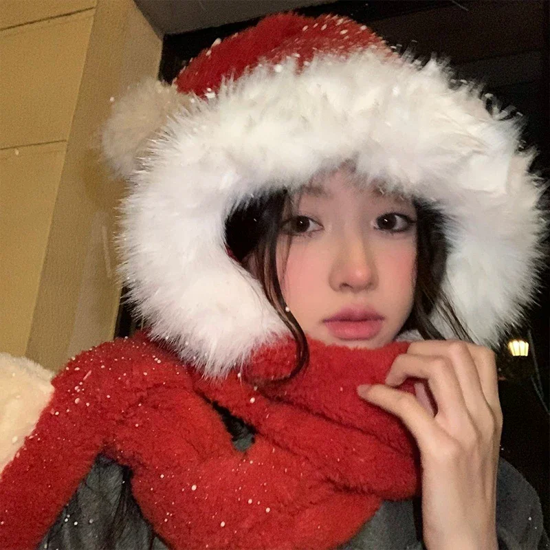 겨울 스카프 장갑 모자 방한 및 따뜻한 넥밴드 플러스 벨벳 및 두꺼운 귀마개 모자