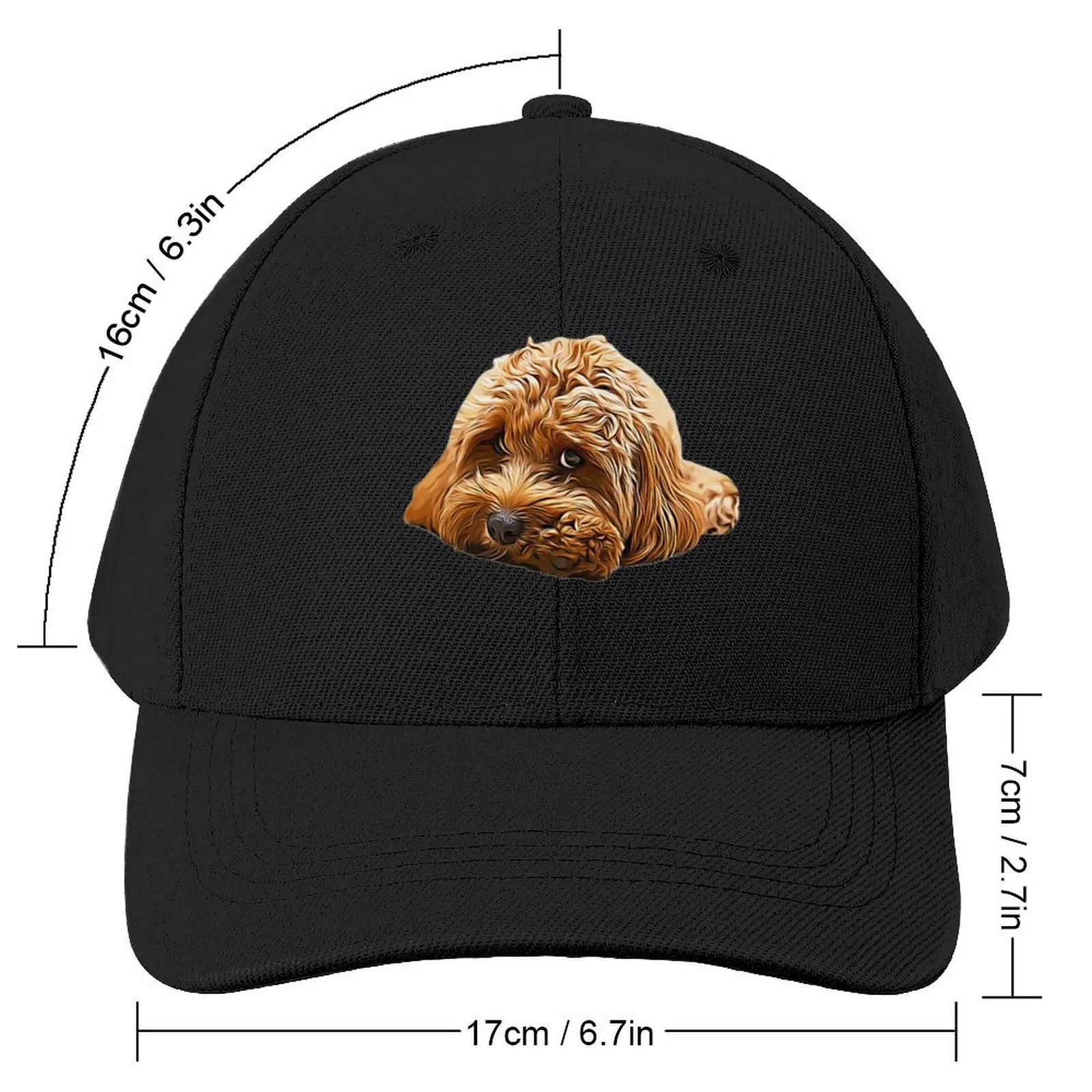 Cavapoo Cavoodle Cockerpoo Puppy Designer Dog Poodle Mix Baseball Cap Rave derby hat Sunhat Women Men's