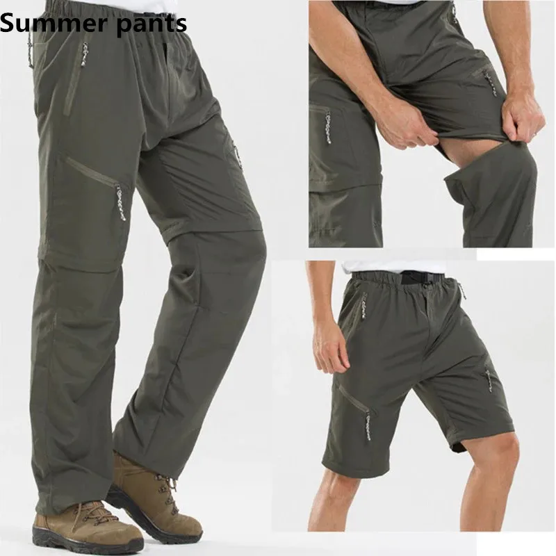 

Casual Pants Summer Sports Quick Dry Outdoor Hiking Fishing Runing Capming Long Trouser Can Remove To Shorts Beach Trip Pants