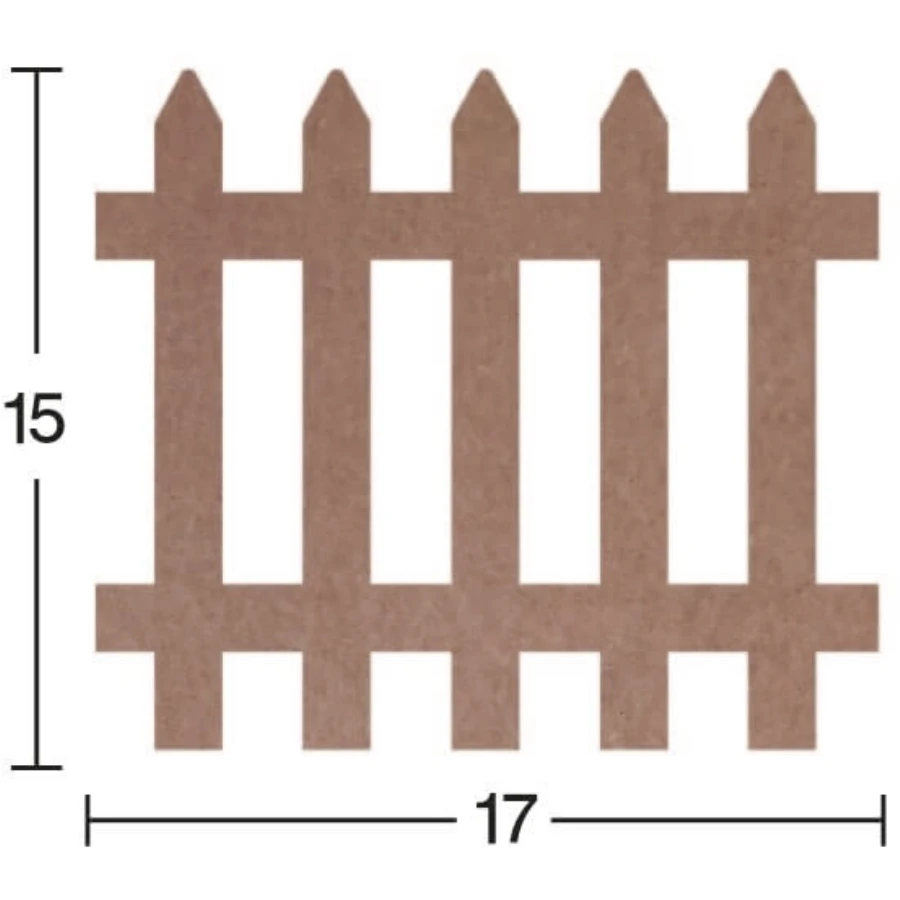 H86 Fence Trinket, 18mm Figurative Wood Object