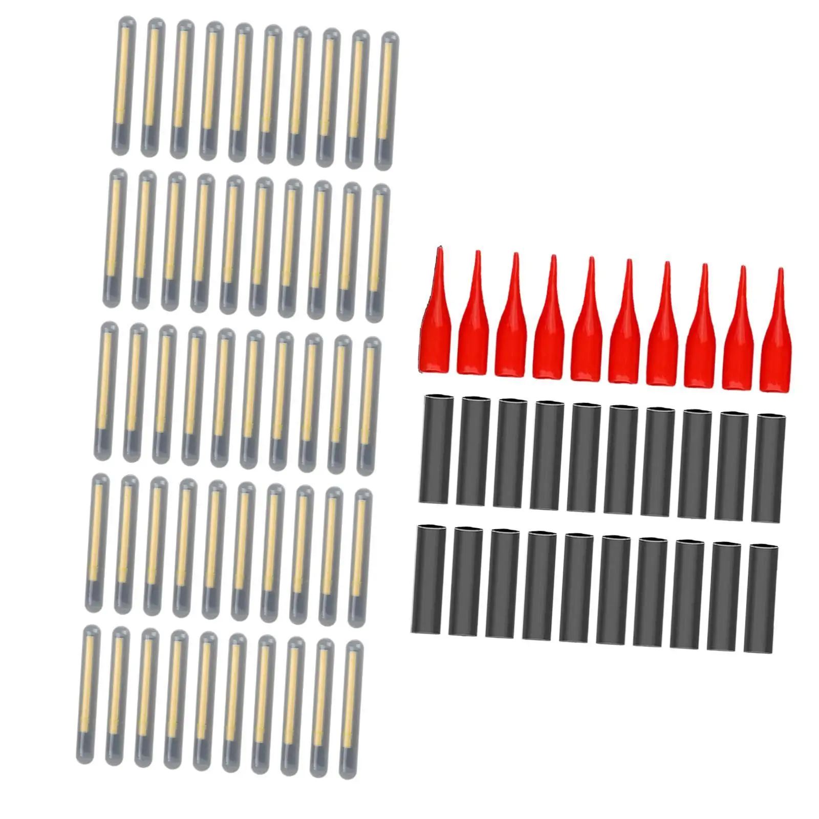 

50 шт., светящиеся палочки для рыбалки, объемные поплавки, флуоресцентные мини-светящиеся палочки, наконечник стержня для Хэллоуина, рейв-вечеринки, Рождества, Пасхи