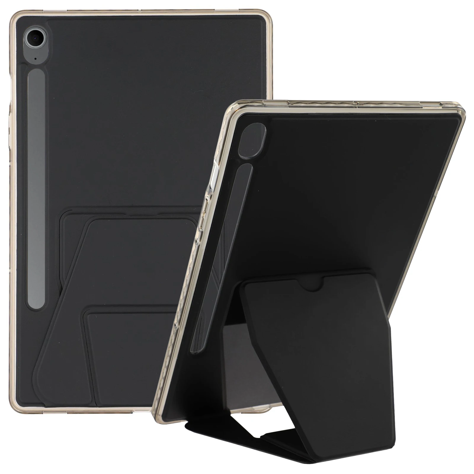 

Tablet Case For Samsung Galaxy Tab S10 Lite / S10 FE / S9 FE / S9 TPU PU Leather Kickstand Cover - Black