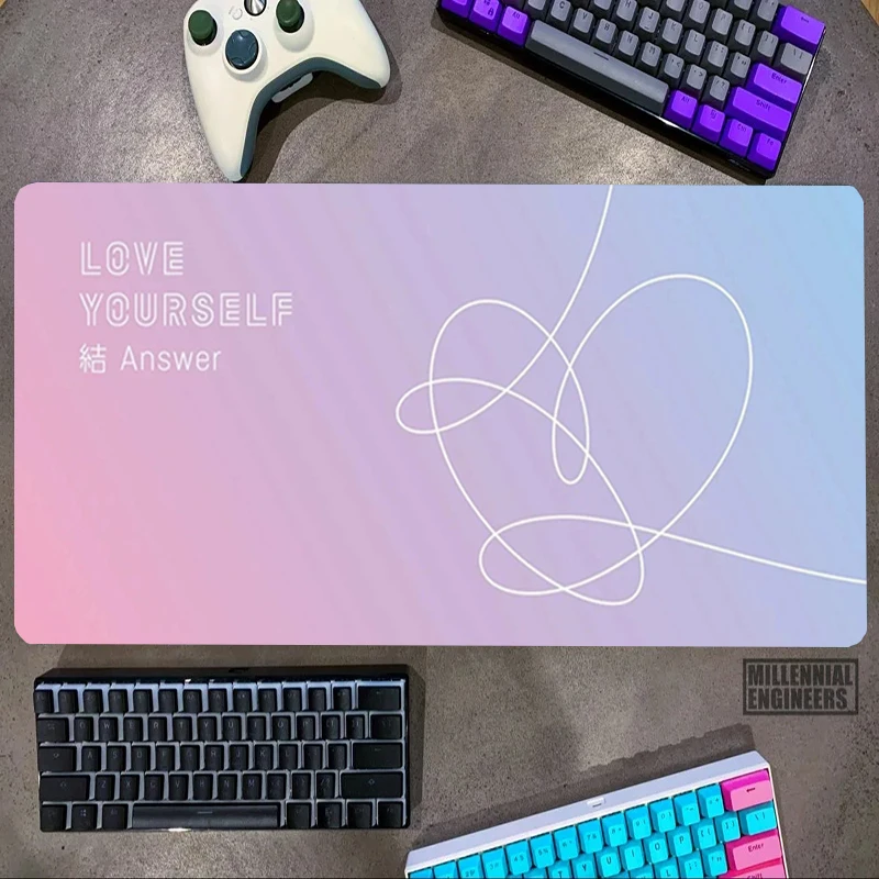 

Kpop Album LOVE YOURSELF Mouse Pad Premium Mousepad Gaming Mats Desk Mat Keyboard Office Accessories Big Mousepepad Gamer Large