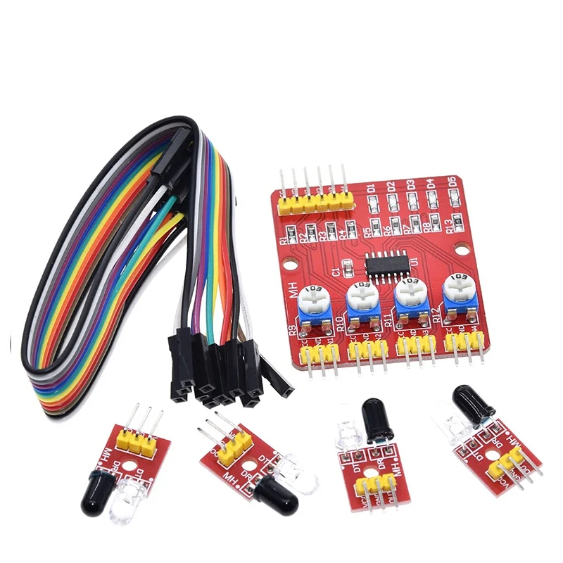 Interruptor fotoeléctrico IR TCRT5000 de 1, 4, 5 y 8 canales, módulo de pista de línea de barrera, Sensor infrarrojo de evitación de obstáculos para Arduino DIY