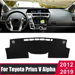 Para Toyota Prius V Plus Alpha Hybrid 2012 2013 2014 2015 2016 2017-2019 cubierta del salpicadero del coche parasol evitar la alfombra ligera