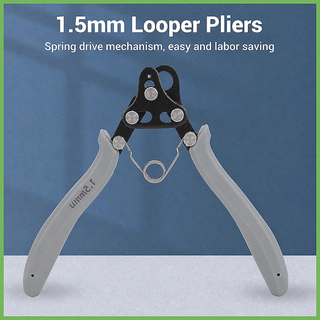 One Step Looper Pliers Tool for Jewelry Making 18-26g Craft Wire Gold Silver Copper Iron Coils Gray Handle DIY Wrapping