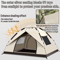 Outdoor Folding Tent Fully Automatic Quick Opening Tent 3-4 Person Self Driving Ultralight Portable Camping Tent Beach Proof