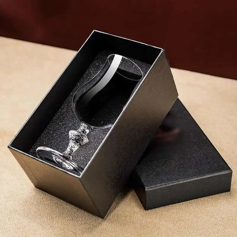 Copas de Cristal para Whisky Macallan con Caja de Regalo, Copa de Degustación de Vino Exclusiva King, Copa de Whisky y Brandy Chivas Tallada de Lujo