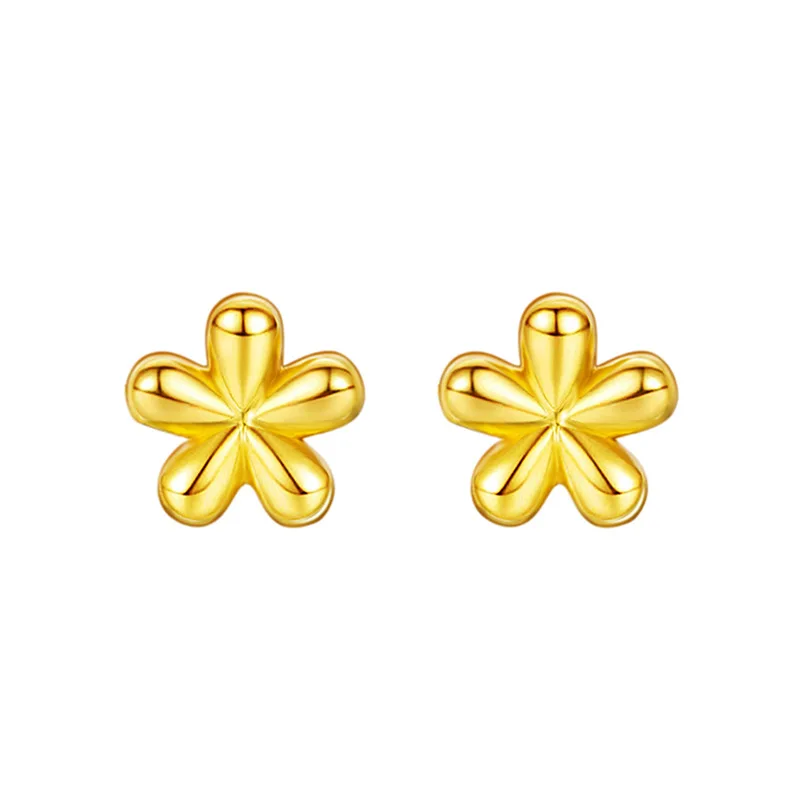 Tiny Minimalist Silver Plated Korean Mini Small Flower Stud Earrings for Women Teens Temperament Daily Wear Ear Piercing Jewelry