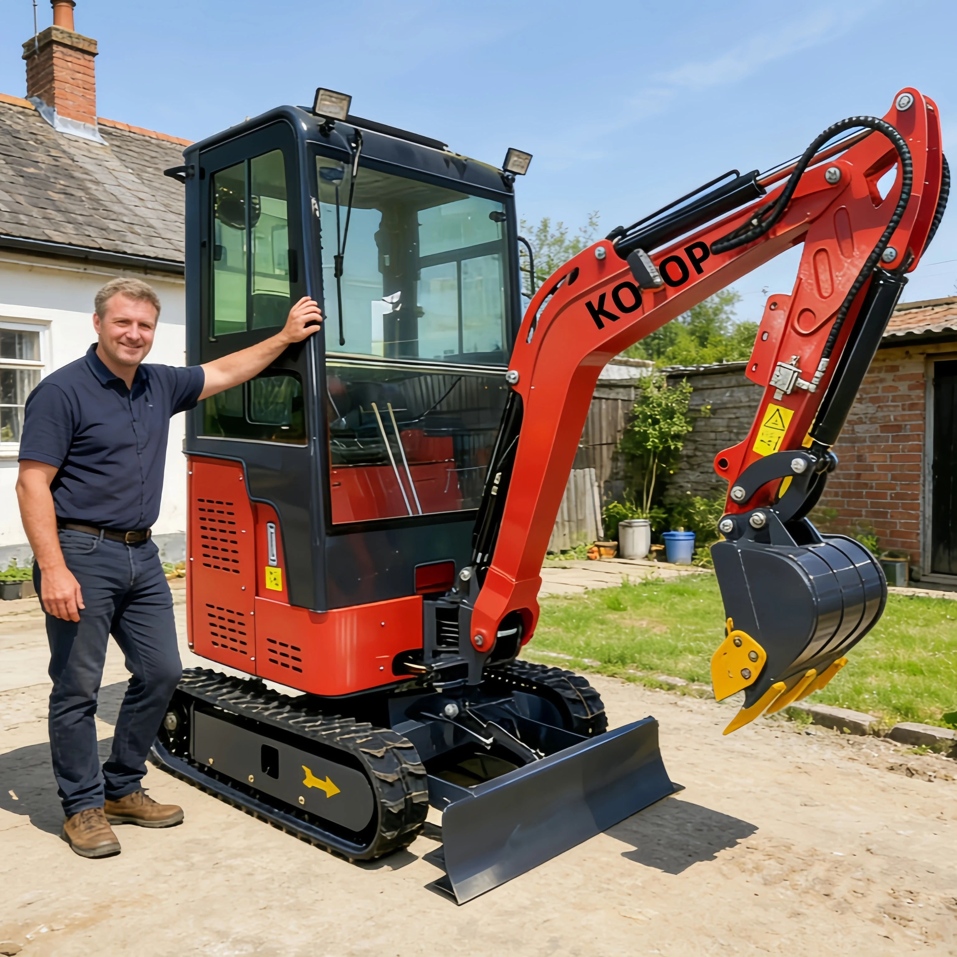Hot Selling Mini Excavator Enclosed Cab 2 Ton Diesel Engine EURO 5 Tracked Excavator Multifunctional Customized Fast Delivery