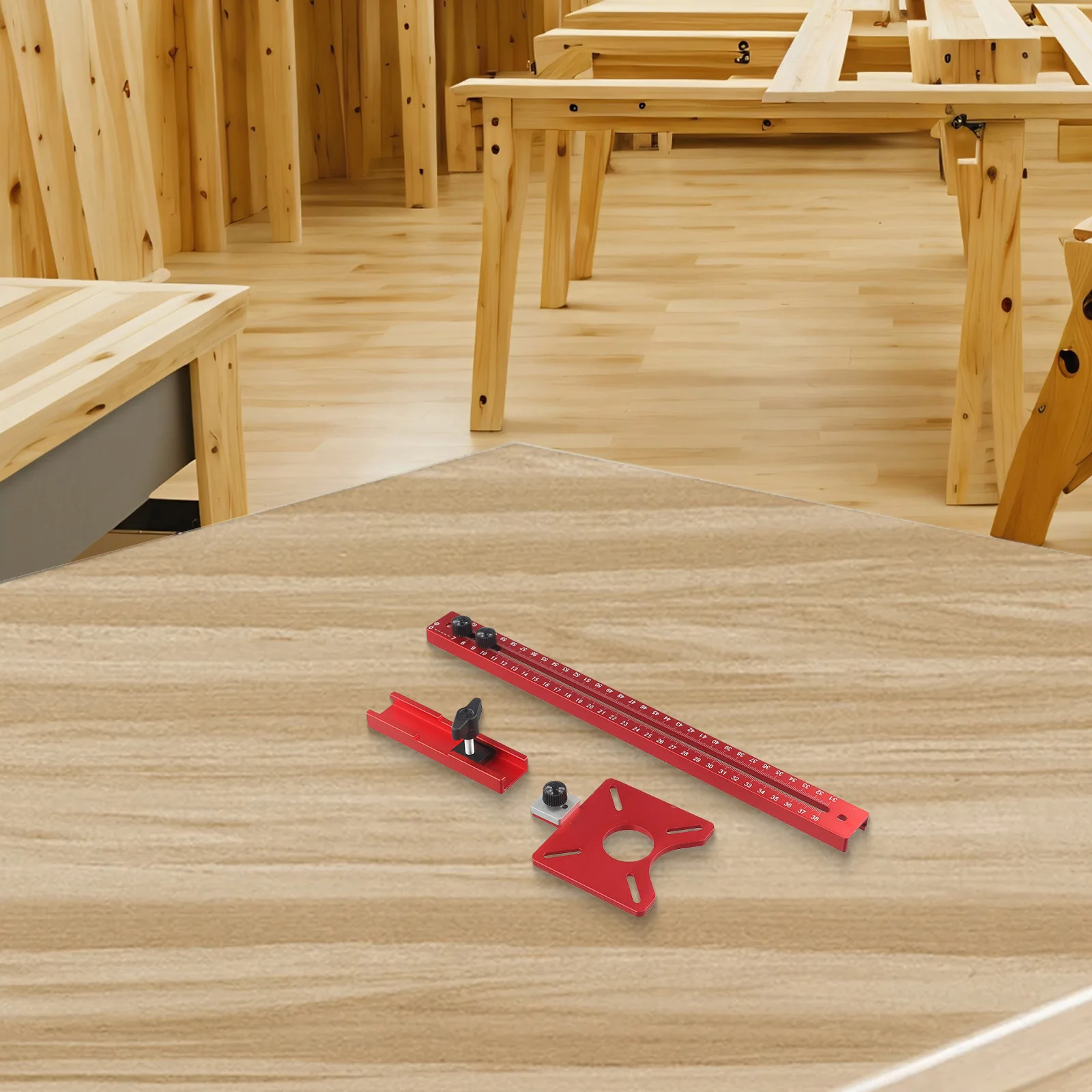 

Router Attachment Router Circle Cutting Guide For Woodworking Red as Picture Plastic Boards Lightweight Design