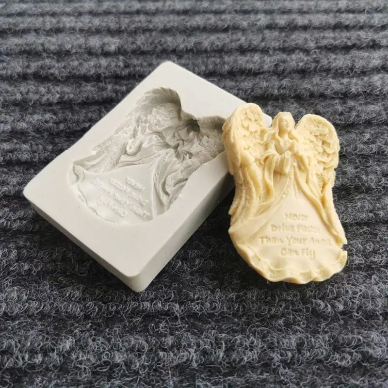  Handmade Angel Epoxy Resin Silicone Mold Angel Emboss Silicone Mold Fondant Mold Angel Cake Decoration Resin Craft Tools