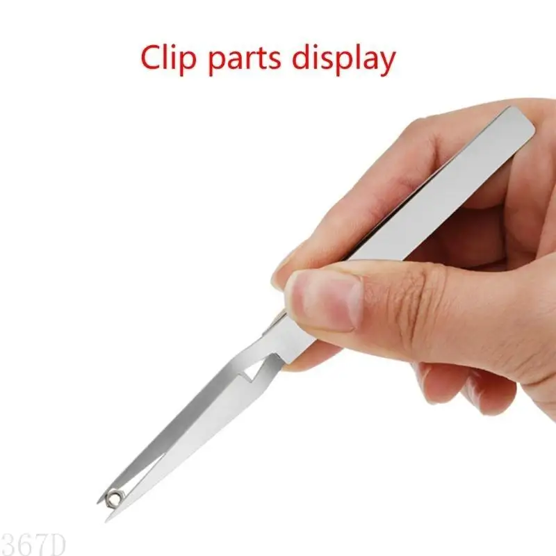 AP28 Stainless Steel Tweezers  Reverse Round Head Reverse Fork Pointed Labor-Saving Fixed Self-locking Clip Hand Tools