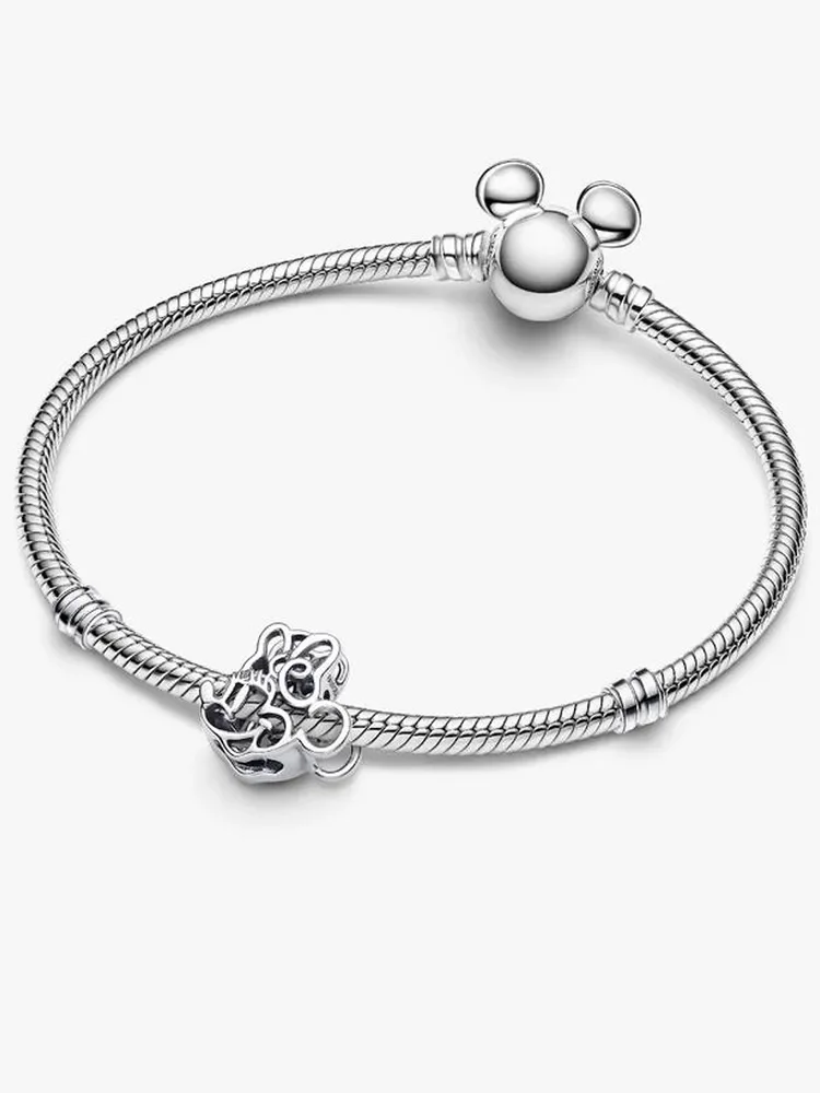 925 Silver Potdemiel Disney Stitch Mickey Minnie Beaded Charms, Fit For Necklace Bracelet DIY Birthday  Women's Party Gift view 4