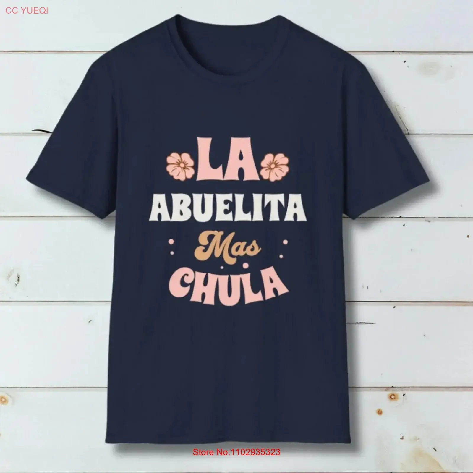Regalo para Abuela Abulita camiseta Idea Regalos Mi Abuelita La Mas Chula nueva abuela vintage lavado estirado cómodo