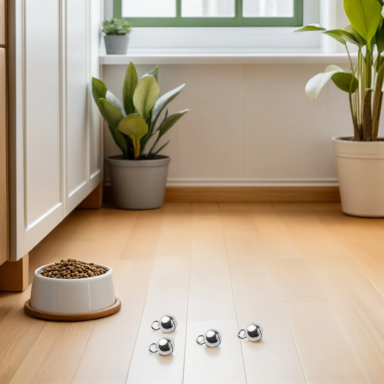 

Kisangel 10pcs Pet Bells for Dog Cat Collar Small Puppy Kitten Pendant Silver Accessory