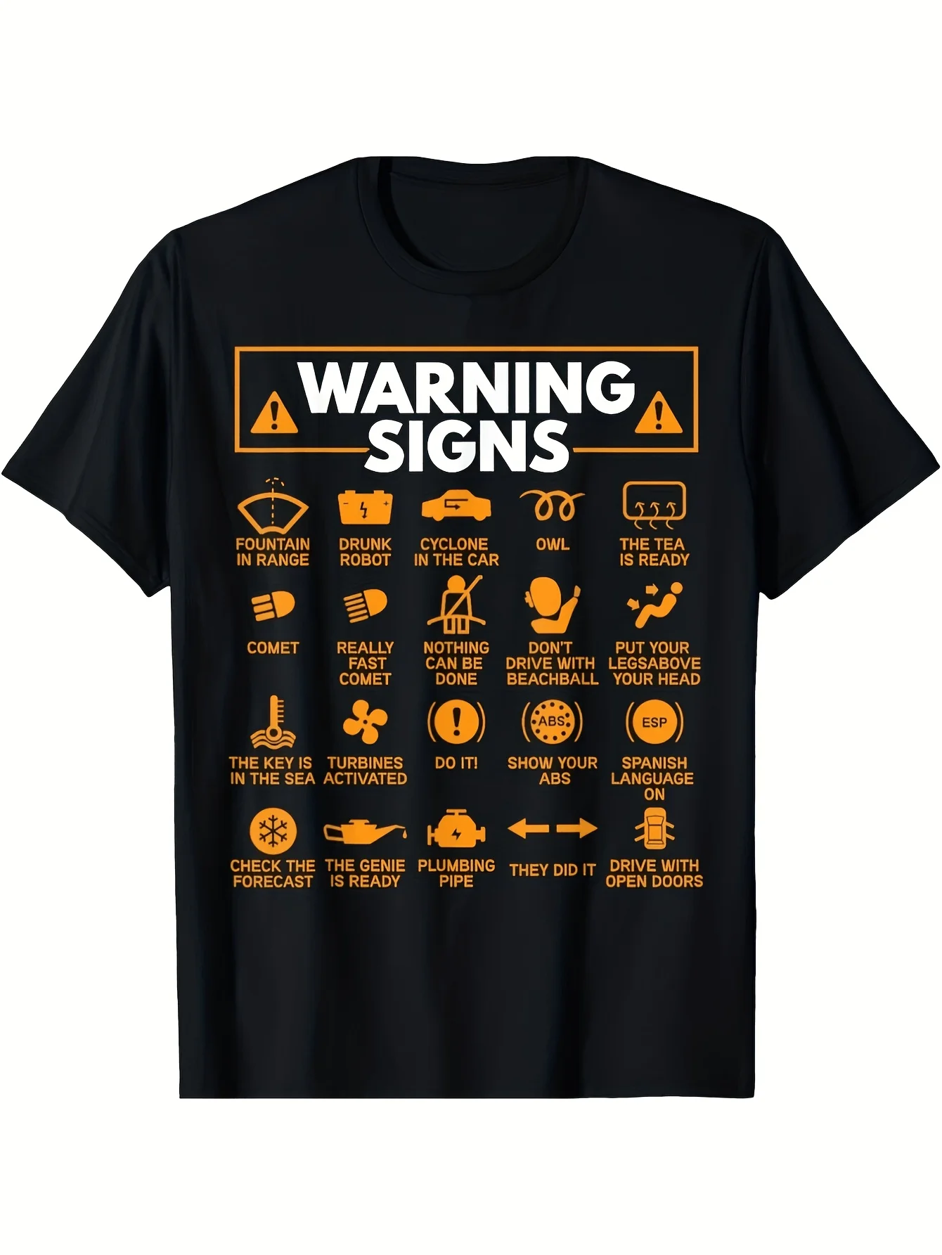 Casual Comfort Humorous Warning Signs 101 Men'S T Shirt Funny Car Mechanic Gift Regular Fit  Ideal for Casual Outings  Projects Humorous Tee Casual Style Same Style for Men And