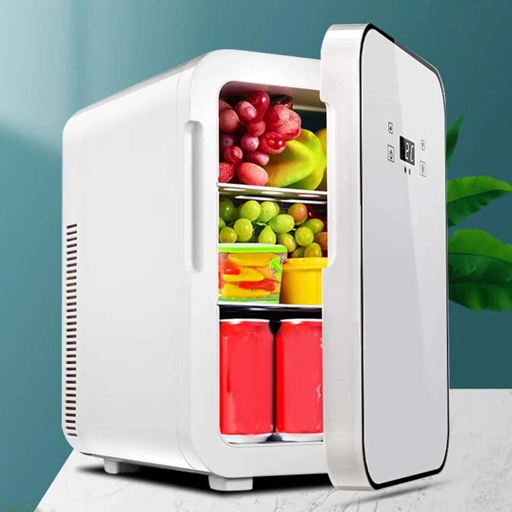 20L Mini Fridge for Bedroom Car Office Desk College Dorm Room, Portable Cooler and Warmer for Food, Drinks, Skincare, Beauty an