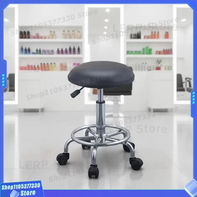 Adjustable Height Black PU Leather Chair Anti Static Industrial Style Commercial Seating for School Laboratory Corrosion