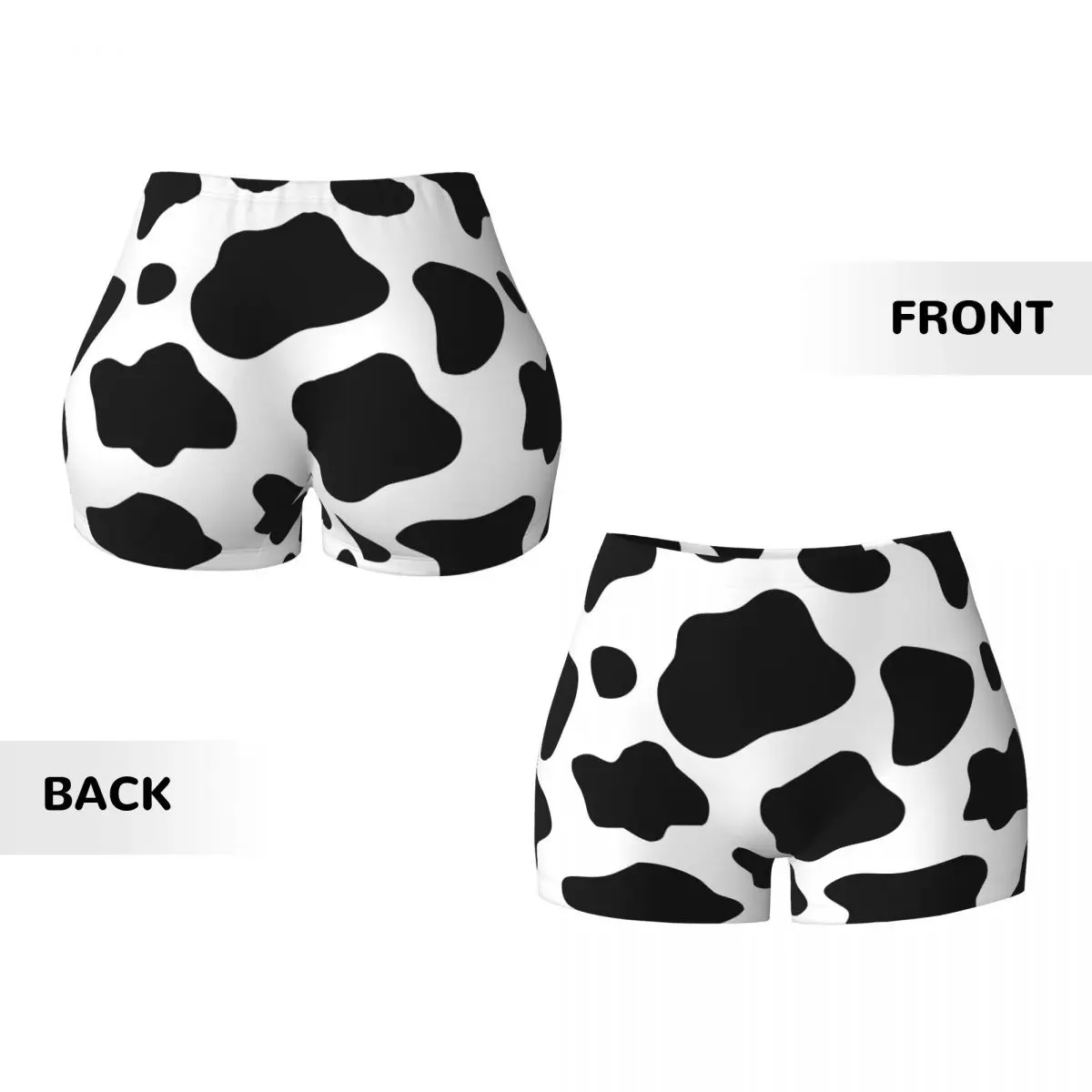 Short de Yoga pour femmes, motif de vache noir et blanc, Short d'entraînement, Fitness, séchage rapide, pantalon court de course, vêtements de sport