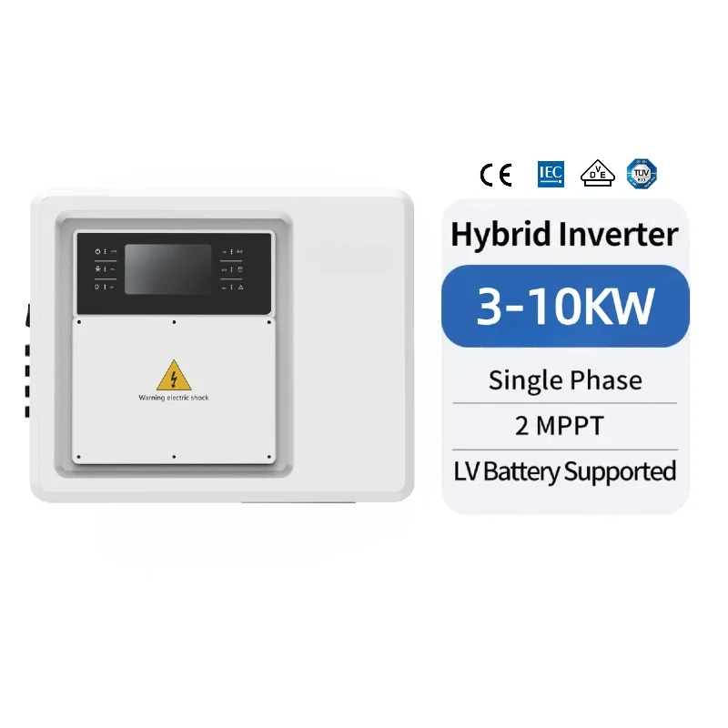 

EU Model 230V 3KW 10KW 6KW 8KW Hybrid Solar Inverter On Off Grid Single Phase Power Inverter 2Mppt 5kw With Wifi For Home Use