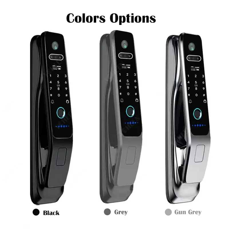 004 Face Tuya Wifi Camera App Digital Electronic Door Lock Waterproof Fingerprint Video Intercom Code Smart Lock With Nfc Card K