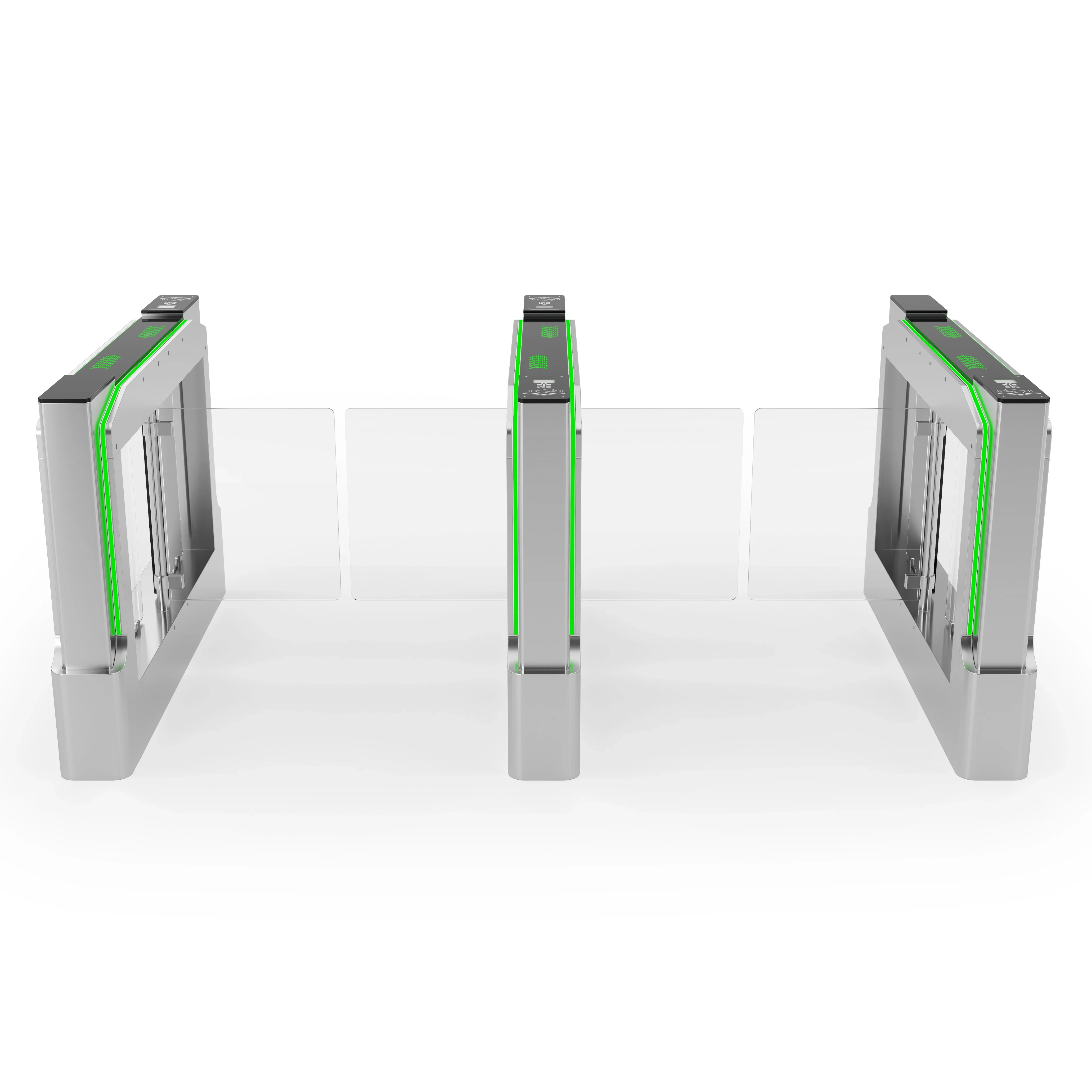 Hot Sale  Automation Systems Security Gates Swing Speed Barrier  Glass Wing  Dual Lane for Office Building