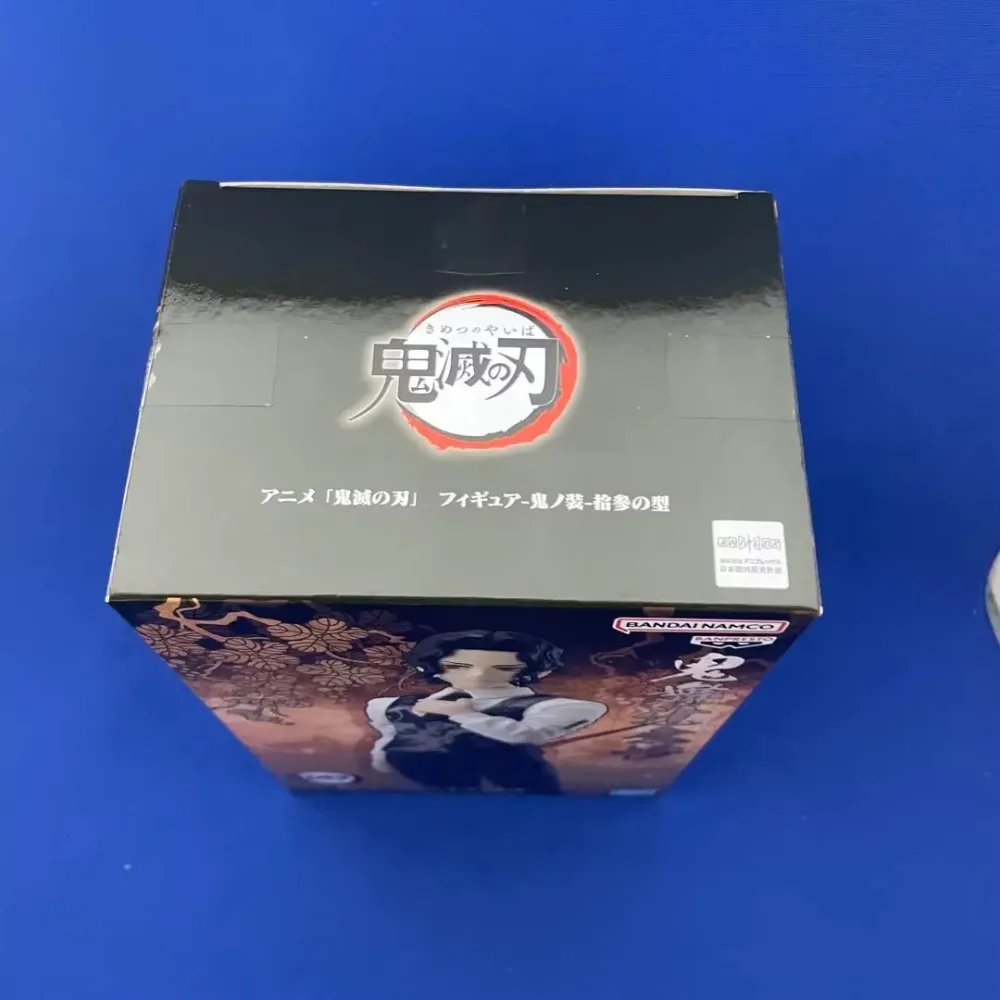 Em estoque bandai original genuíno banpresto anime demon slayer: kimetsu não yaiba kibutsuji muzan 17cm coleção modelo figura de brinquedo